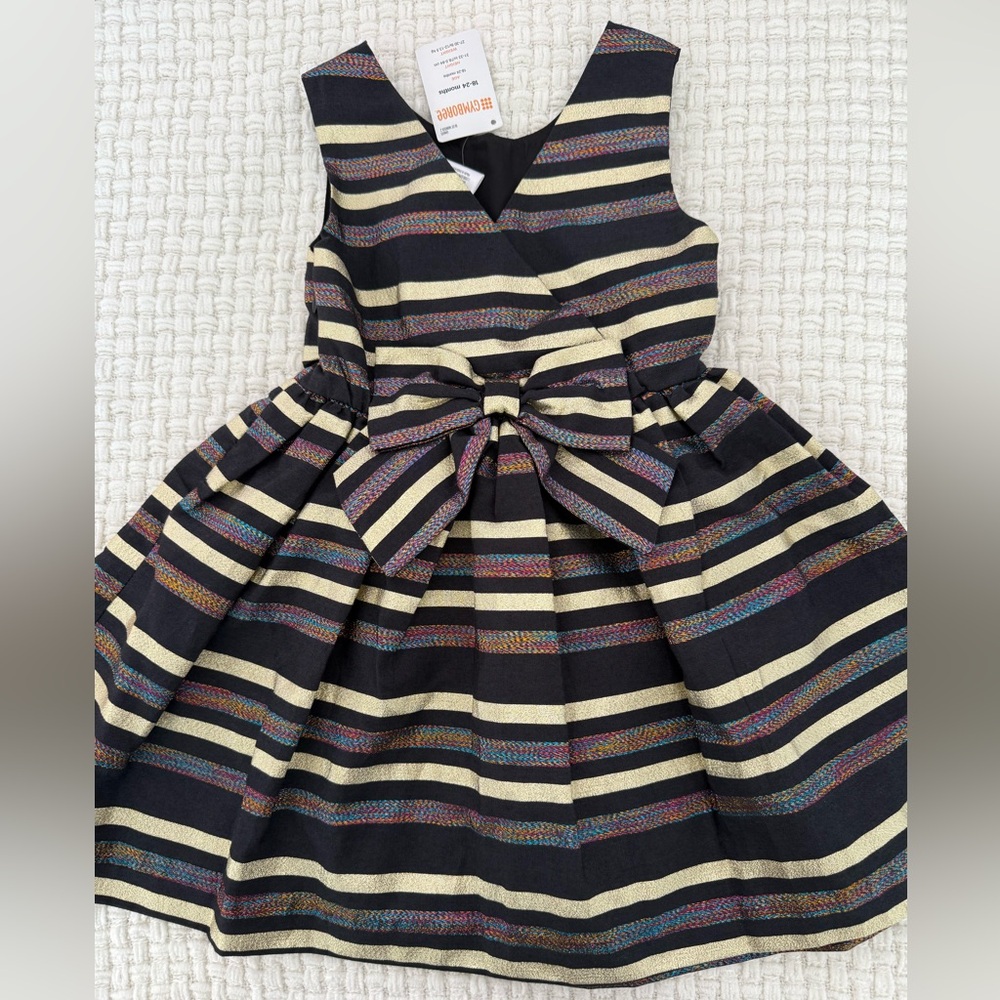 Gymboree Multicolor Striped Dress with Bow